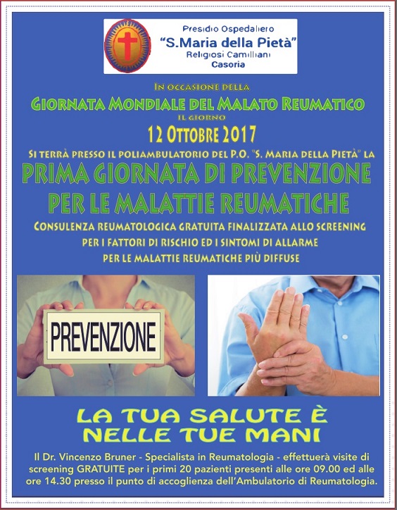 Giornata Mondiale del Malato Reumatico